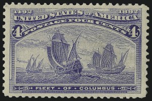 Sale 914, Lot 972, 1893 Columbian Issue, 4c Columbian (233) Sale 914, Lot 972, 1893 Columbian Issue