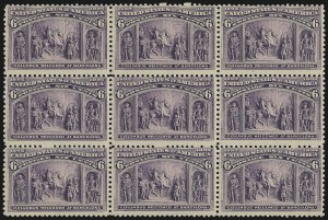 Sale 914, Lot 980, 1893 Columbian Issue, 6c Columbian (235) Sale 914, Lot 980, 1893 Columbian Issue
