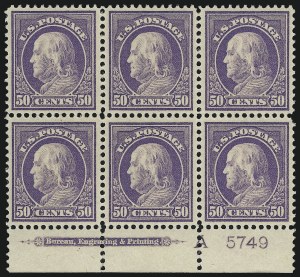 Sale 920, Lot 215, Washington-Franklin Issues (continued)