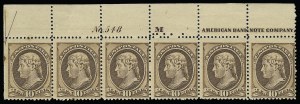 Sale 923, Lot 2404, 1870-88 Bank Note Issues (Scott 205 thru 218)