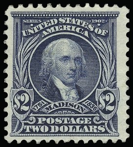 Sale 923, Lot 2673, 1902-08 Issues (Scott 300 thru 320), $2.00 Dark Blue (312) Sale 923, Lot 2673, 1902-08 Issues (Scott 300 thru 320)