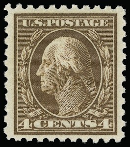 Sale 923, Lot 2847, 1912-23 Issues (Scott 424 to 458), 4c Brown (427) Sale 923, Lot 2847, 1912-23 Issues (Scott 424 to 458)