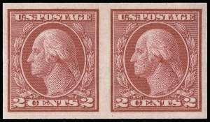 Sale 923, Lot 2891, 1912-23 Issues (Scott 459 to 461), 2c Carmine, Ty. I, Imperforate Coil (459) Sale 923, Lot 2891, 1912-23 Issues (Scott 459 to 461)