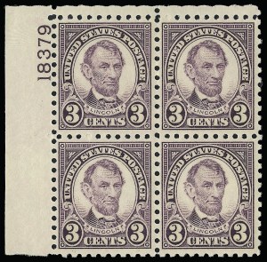 Sale 923, Lot 3020, 1922-29 and Later Issues (Scott 548 to 599A)