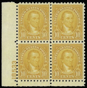 Sale 923, Lot 3025, 1922-29 and Later Issues (Scott 548 to 599A)