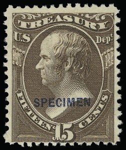 Sale 923, Lot 3251, Official Specimens