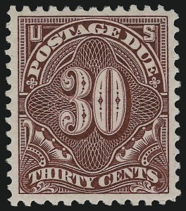 Sale 924, Lot 166, 1895-97 Watermarked Bureau Postage Due Issue