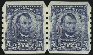 Sale 929, Lot 279, Private Vending and Affixing Machine Perforations