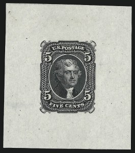 Sale 930, Lot 1077, Essays, Proofs and Specimens: 1861-68 Issues