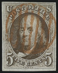 Sale 930, Lot 1291, 1847 Issue (Scott 1-2)