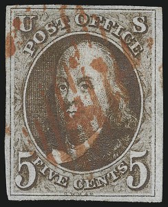 Sale 930, Lot 1300, 1847 Issue (Scott 1-2)