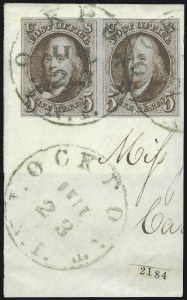 Sale 930, Lot 1322, 1847 Issue (Scott 1-2)