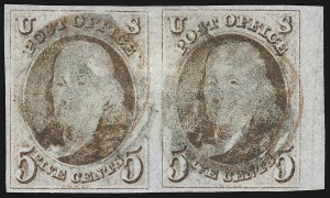Sale 930, Lot 1329, 1847 Issue (Scott 1-2)