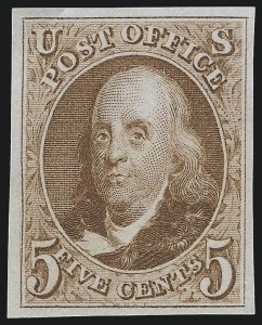 Sale 930, Lot 1360, 1875 Reproduction of 1847 Issue (Scott 3-4)