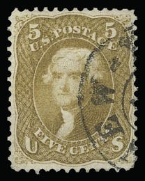 Sale 930, Lot 1692, 1861-66 Issue (Scott 56-78)