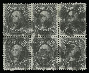 Sale 930, Lot 1804, 1867-68 Grilled Issue (Scott 79-101)