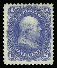 Sale 930, Lot 1856, 1875 Re-Issue of 1861-66 Issue (Scott 102-111)