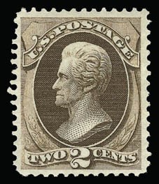 Sale 930, Lot 2025, 1873 Continental Bank Note Co. Issue (Scott 156-166), 2c Brown (157) Sale 930, Lot 2025, 1873 Continental Bank Note Co. Issue (Scott 156-166)