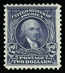 Sale 930, Lot 2355, 1902-08 Issues (Scott 300-320), $2.00 Dark Blue (312) Sale 930, Lot 2355, 1902-08 Issues (Scott 300-320)