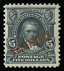 Sale 930, Lot 3163, Philippines, 1903, $5.00 Dark Green (239) Sale 930, Lot 3163, Philippines