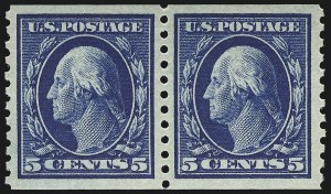 Sale 932, Lot 154, 1914 Coil Issue (Scott 441 to 447)