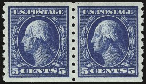 Sale 932, Lot 89, 1910-13 Coil Issue (Scott 390 to 396)