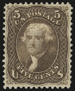 Sale 941, Lot 1051, 1868 Grilled Issue