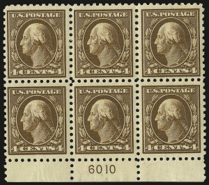 Sale 946, Lot 1037, 1913-15 Washington-Franklin Issues (Scott 424-461)
