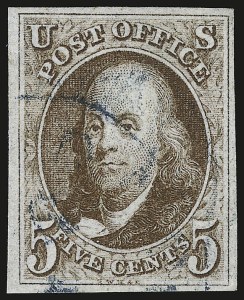 Sale 946, Lot 137, 1847 Issue (Scott 1-2)