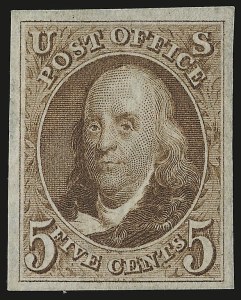 Sale 946, Lot 165, 1875 Reproduction of 1847 Issue (Scott 3-4)