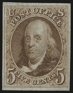 Sale 946, Lot 166, 1875 Reproduction of 1847 Issue (Scott 3-4), 5c Red Brown, Reproduction (3) Sale 946, Lot 166, 1875 Reproduction of 1847 Issue (Scott 3-4)
