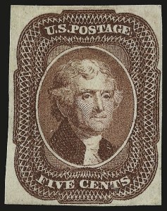 Sale 946, Lot 213, 1851-56 Issue (Scott 5-17)