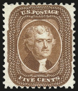 Sale 946, Lot 315, 1875 Reprint of 1857-60 Issue (Scott 40-47)