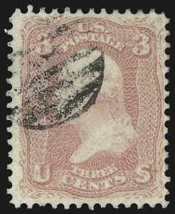Sale 946, Lot 335, 1861-66 Issue (Scott 56-78), 3c Pink (64) Sale 946, Lot 335, 1861-66 Issue (Scott 56-78)