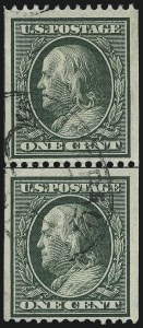 Sale 953, Lot 1035, 1910-13 Washington-Franklin Issue (Scott 374-396)