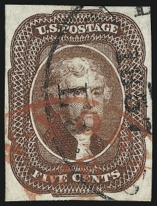 Sale 953, Lot 138, 1851-56 Issue (Scott 5-17)