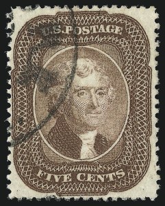 Sale 953, Lot 221, 1857-60 Issue (Scott 18-39)