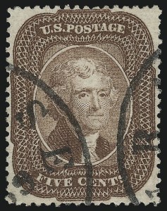 Sale 953, Lot 223, 1857-60 Issue (Scott 18-39)
