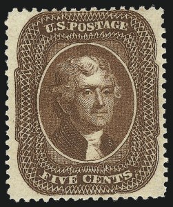 Sale 953, Lot 224, 1857-60 Issue (Scott 18-39)