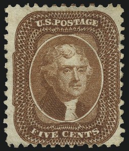 Sale 953, Lot 286, 1875 Reprint of 1857-60 Issue (Scott 40-47)