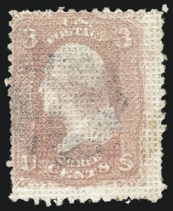 Sale 953, Lot 373, 1867-68 Grilled Issue (Scott 79-101), 3c Rose, A. Grill (79) Sale 953, Lot 373, 1867-68 Grilled Issue (Scott 79-101)