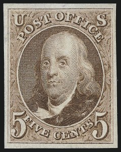 Sale 953, Lot 91, 1875 Reproduction of 1847 Issue (Scott 3-4)