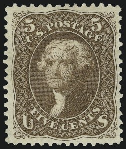 Sale 956, Lot 102, 1875 Re-Issue of 1861-66 Issue