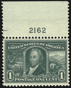 Sale 956, Lot 305, Louisiana Purchase, Jamestown Issues