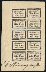 Sale 958, Lot 733, Carriers and Locals