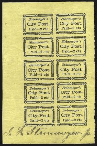 Sale 958, Lot 734, Carriers and Locals