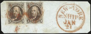 Sale 959, Lot 2044, 1847 Issue (Scott 1-2)