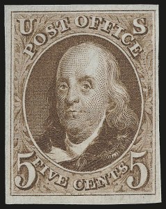 Sale 959, Lot 2061, 1875 Reproduction of 1847 Issue (Scott 3-4)