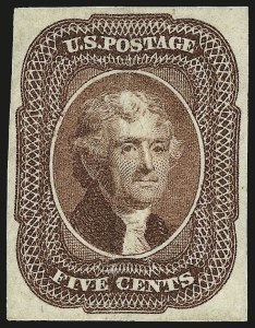 Sale 959, Lot 2109, 1851-56 Issue (Scott 5A-17)
