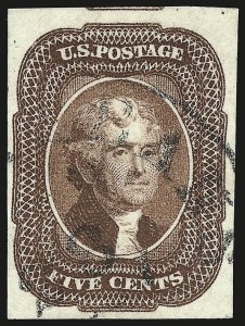 Sale 959, Lot 2111, 1851-56 Issue (Scott 5A-17)